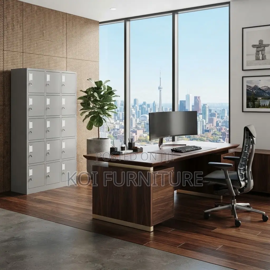 Office Cabinet; Fifteen Lockers Drawers Office Modern Cabinet