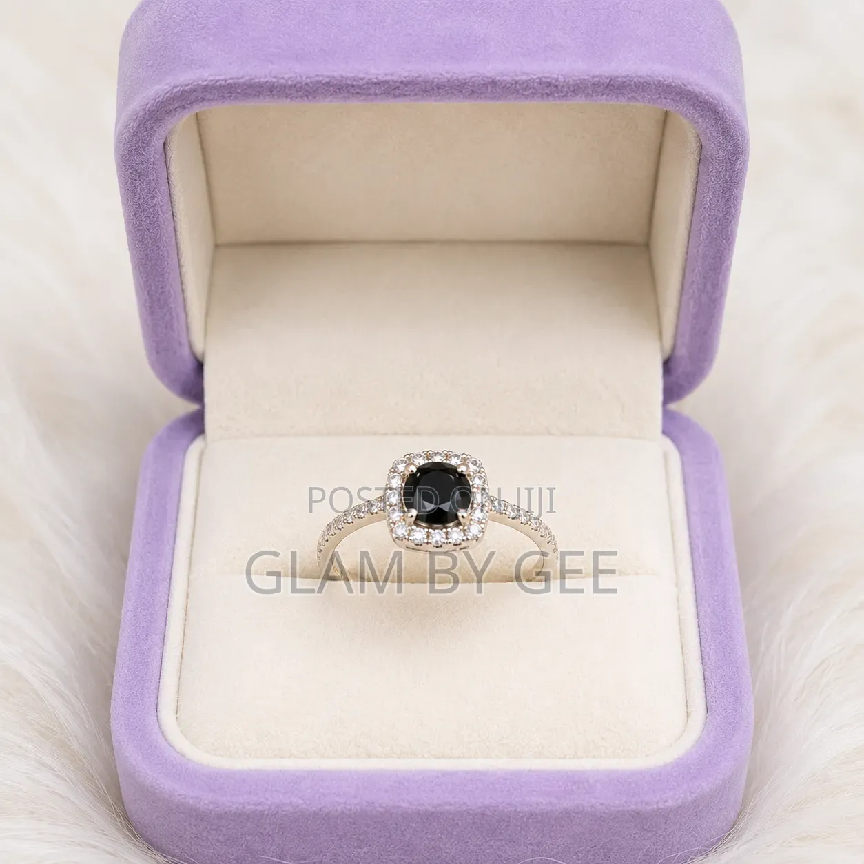 Elegant Green Stone Engagement Ring