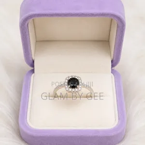 Elegant Green Stone Engagement Ring