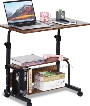 Spacious Laptop Desk With Storage Shelf