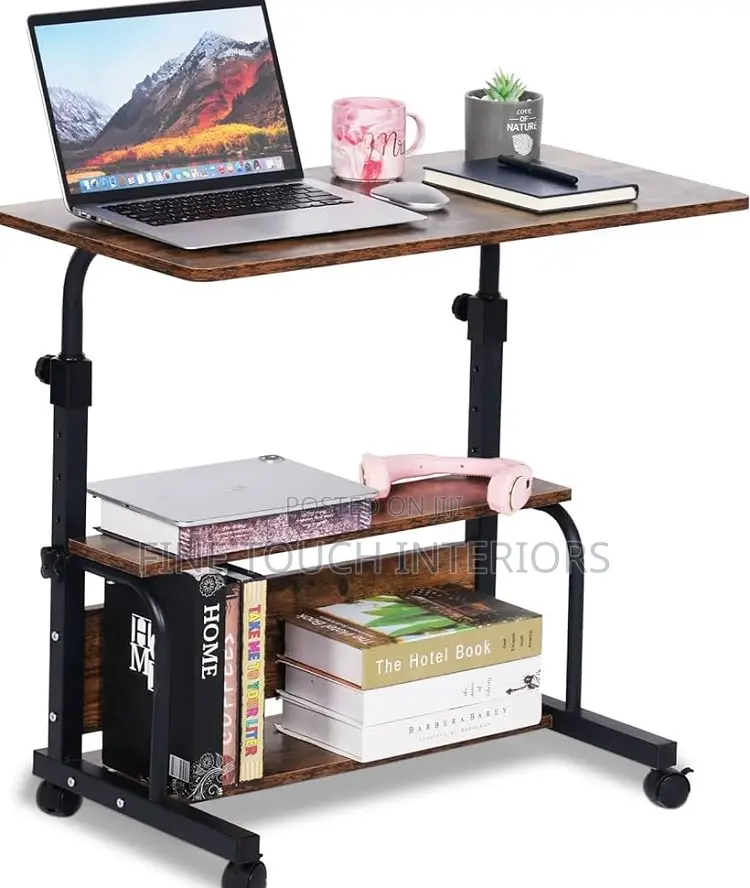 Spacious Laptop Desk With Storage Shelf