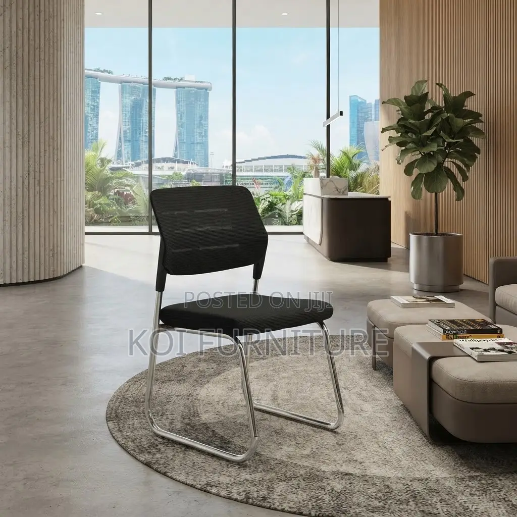 Office Chairs; Sled Base Visitors Mid Backrest Reception Mesh Seat