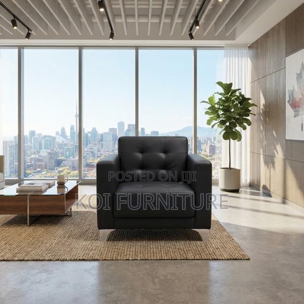 Office Sofa; Single Seater Leather Executive Managers Sofa Set