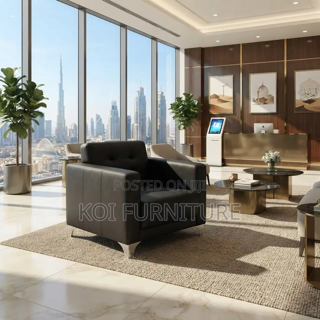 Office Sofa; Single Seater Leather Executive Managers Sofa Set