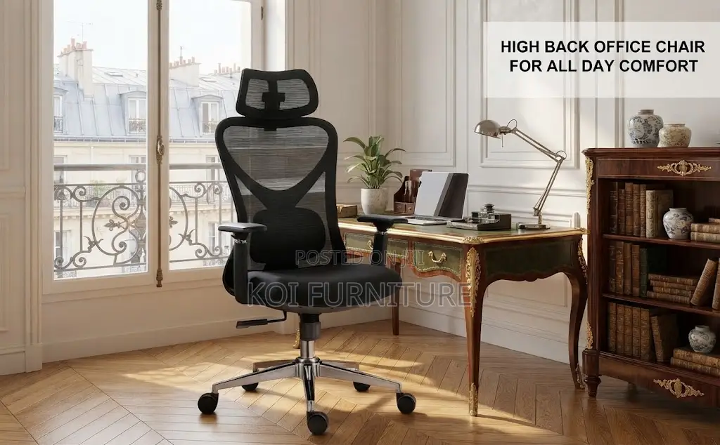Office Chairs; Ergonomic Black Style Senate Office Mesh Chairs