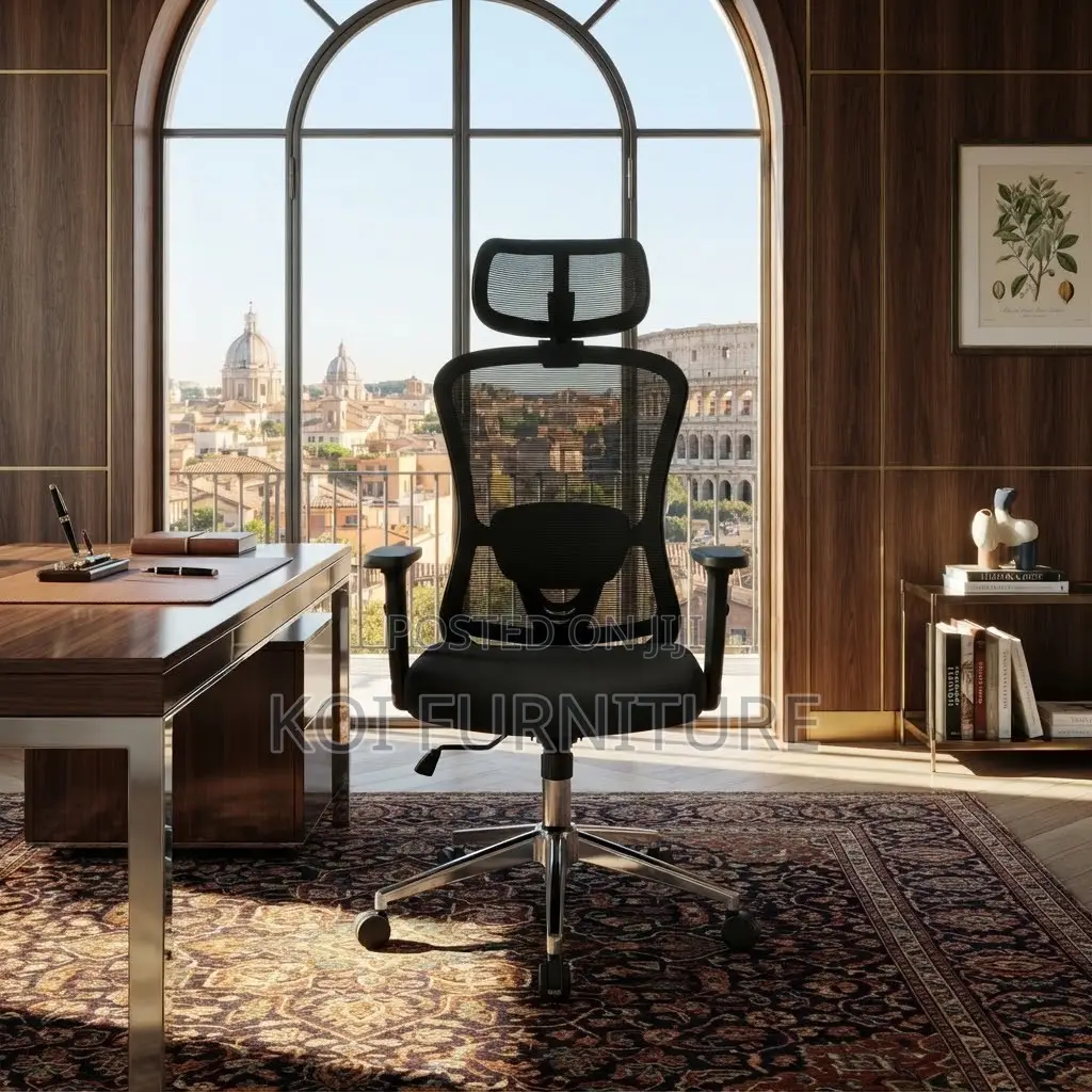 Office Chairs; Ergonomic Black Style Senate Office Mesh Chairs
