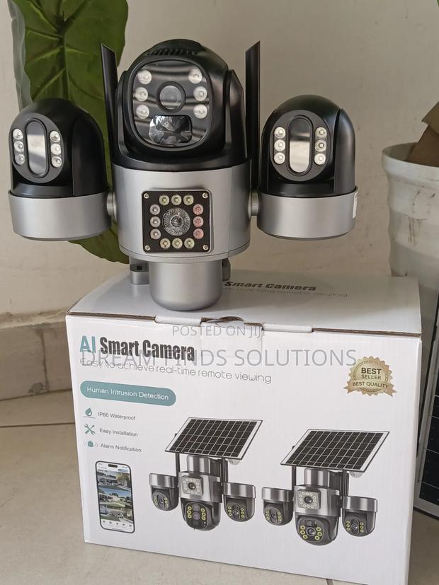 NovaEye Ultra: Triple-Lens 360° AI Solar Surveillance System