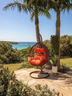 Home Chairs; Tuffed Home Balcony Rattan Made Round Back Hammock Chairs