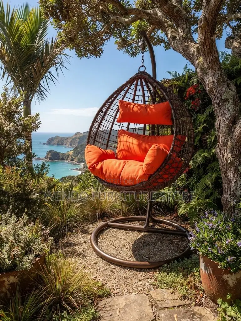 Home Chairs; Tuffed Home Balcony Rattan Made Round Back Hammock Chairs
