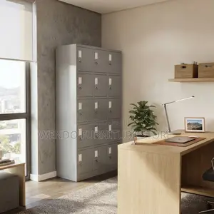 Office Cabinet; Urban Office Storage Cabinet With 15 Key Drawers