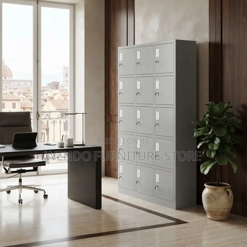 Office Cabinet; Urban Office Storage Cabinet With 15 Key Drawers