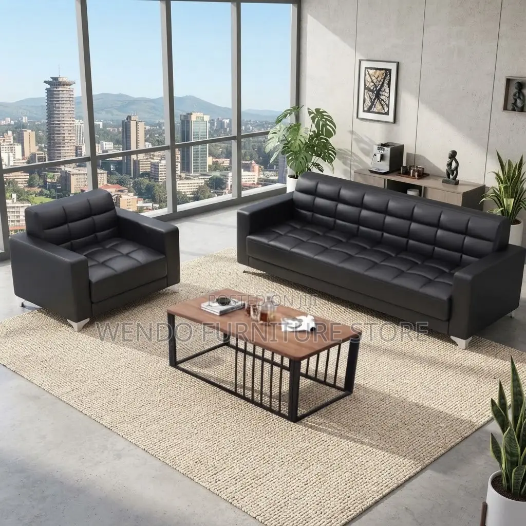 Office Sofa; One User Leather Executive Office Modern Sofa Set