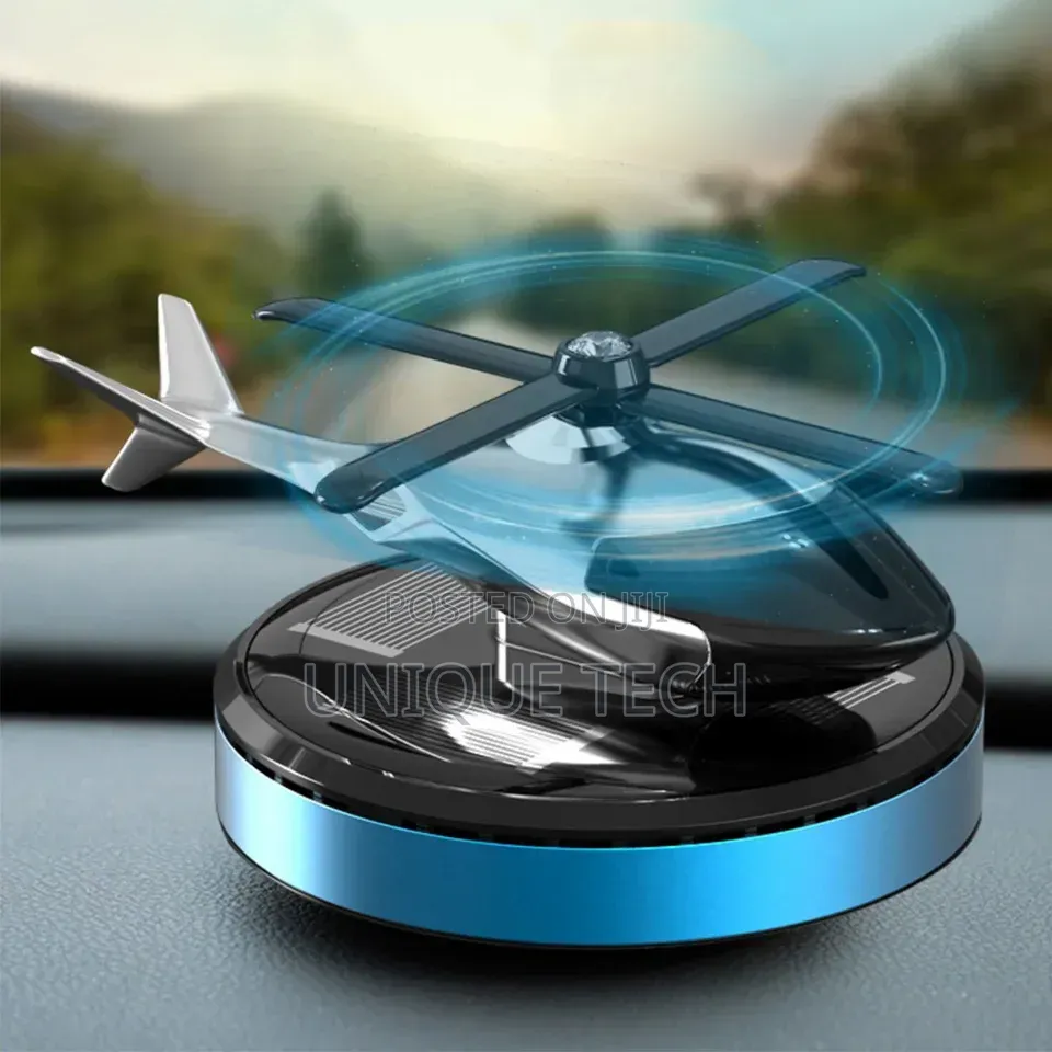 Solar Powered Helicopter Air Freshener With Rotating Propeller