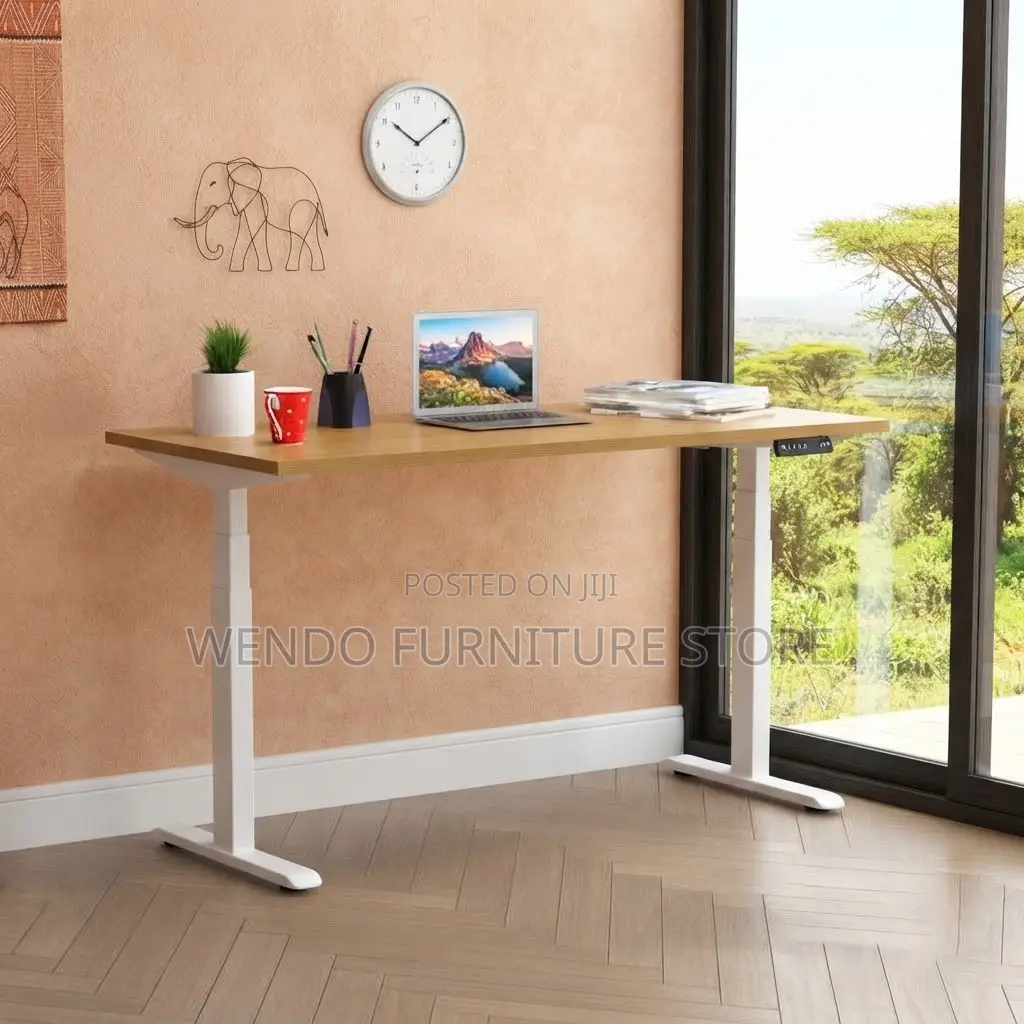 Office Desk; 1200mm Electric Adjustable Power Enabled Office Desk