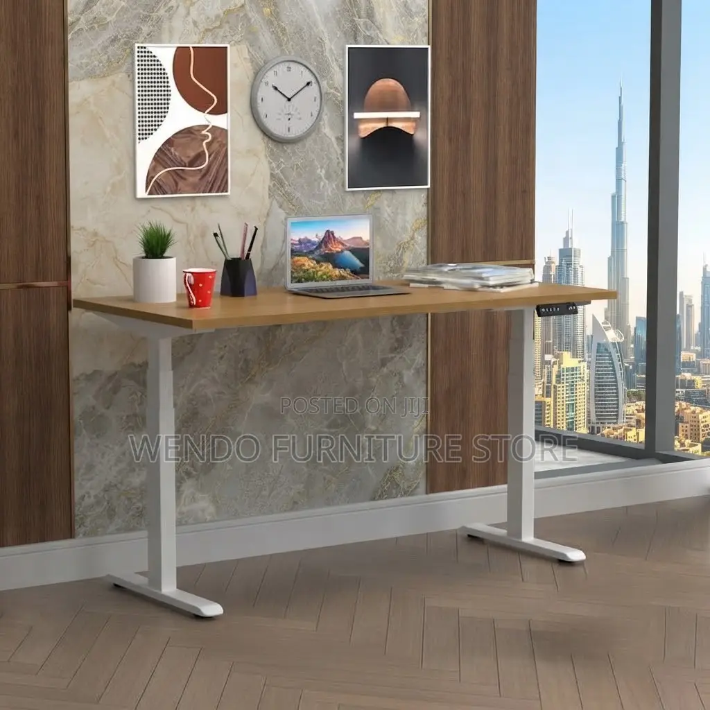 Office Desk; 1200mm Electric Adjustable Power Enabled Office Desk
