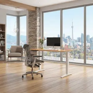 Office Desk; 1200mm Electric Adjustable Power Enabled Office Desk