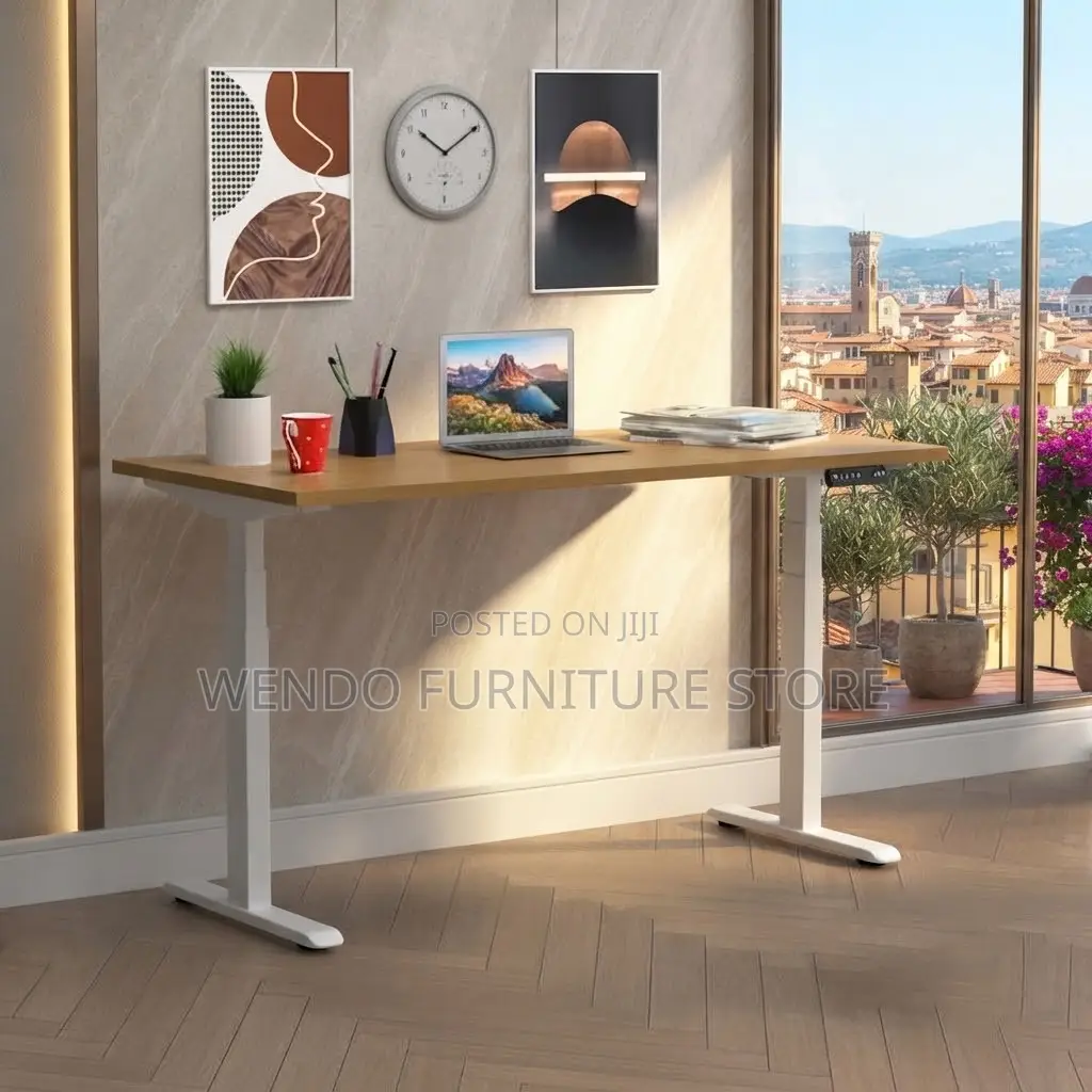 Office Desk; 1200mm Electric Adjustable Power Enabled Office Desk