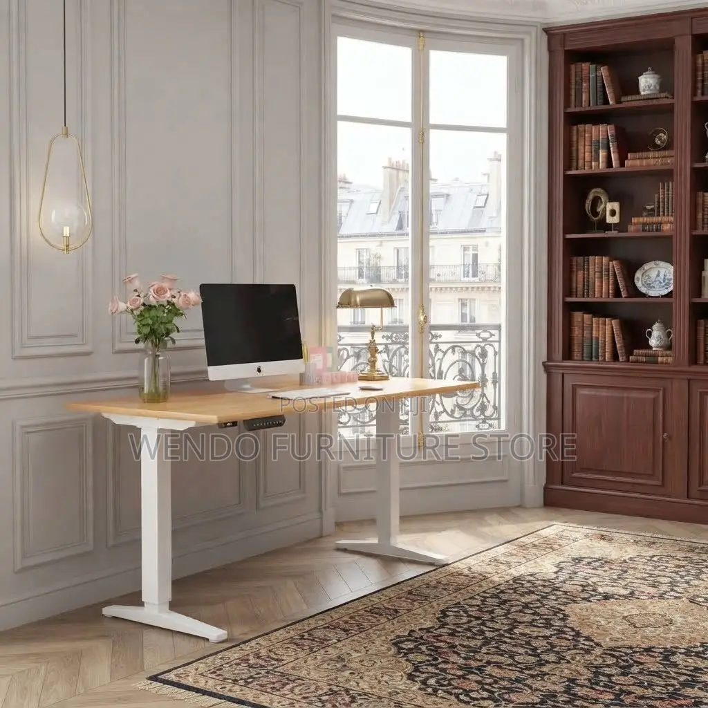 Office Desk; 1200mm Electric Adjustable Power Enabled Office Desk