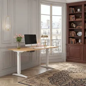 Office Desk; 1200mm Electric Adjustable Power Enabled Office Desk