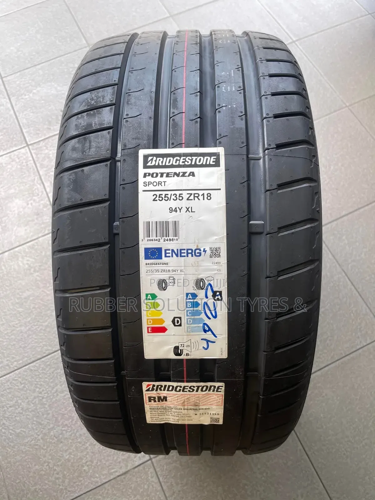 255 /35 R18 Bridgestone Tyres 94y Xl Potenza Sport