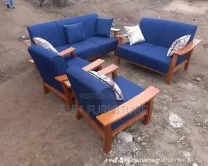 Open Sofa Set Blue  Color