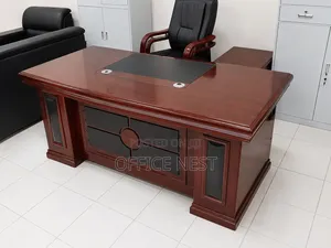 Premium Mahogany Managerial Desk With Side Return