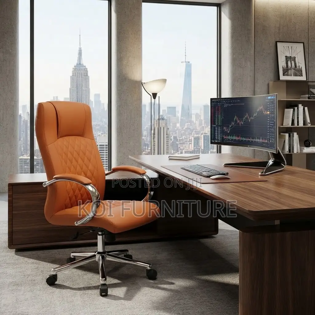 Office Chairs; Reclining Brown Leather Chair for Office Managers