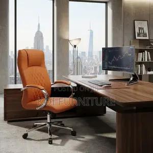 Office Chairs; Reclining Brown Leather Chair for Office Managers