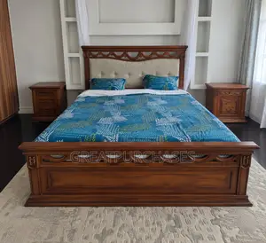 6 X 6 Bed With Mattress and Side Tables