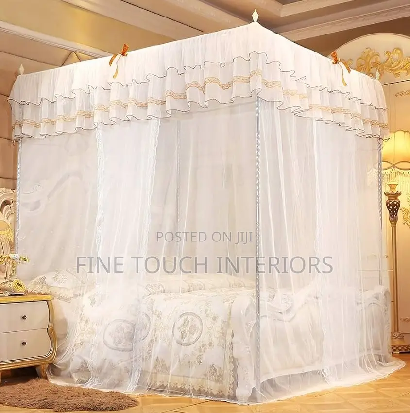 4-Stand Mosquito Net for Double and King Size Beds