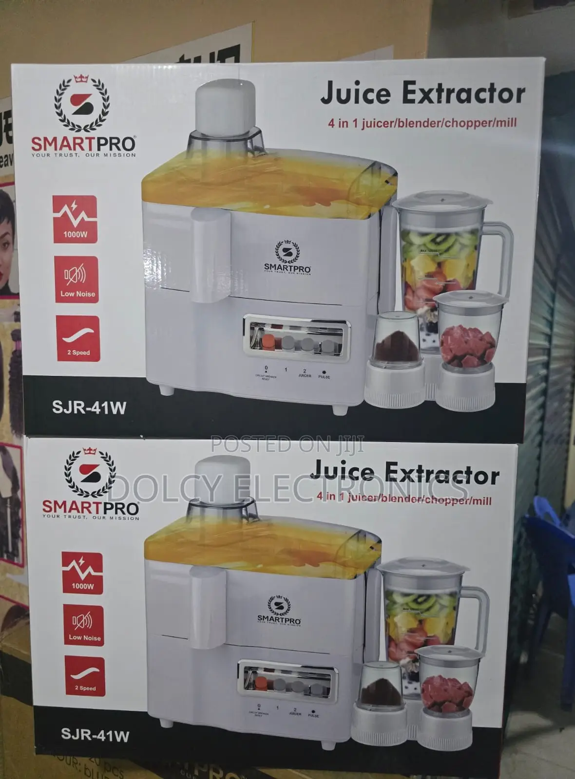 Smartpro 4-In1 Juicer -Blender-Grinderan Mill Food Processor