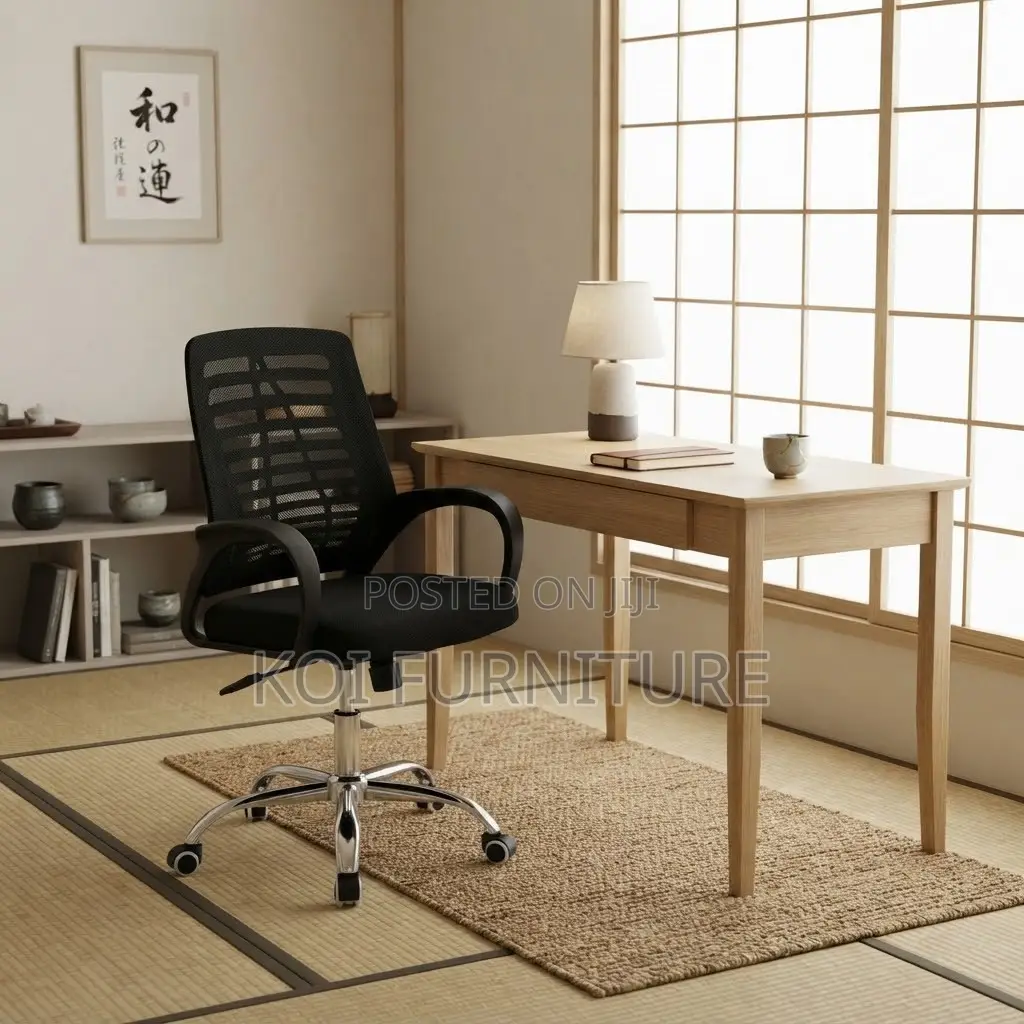 Office Chairs; Mesh Strong Armed Fabric Seat With Starbase