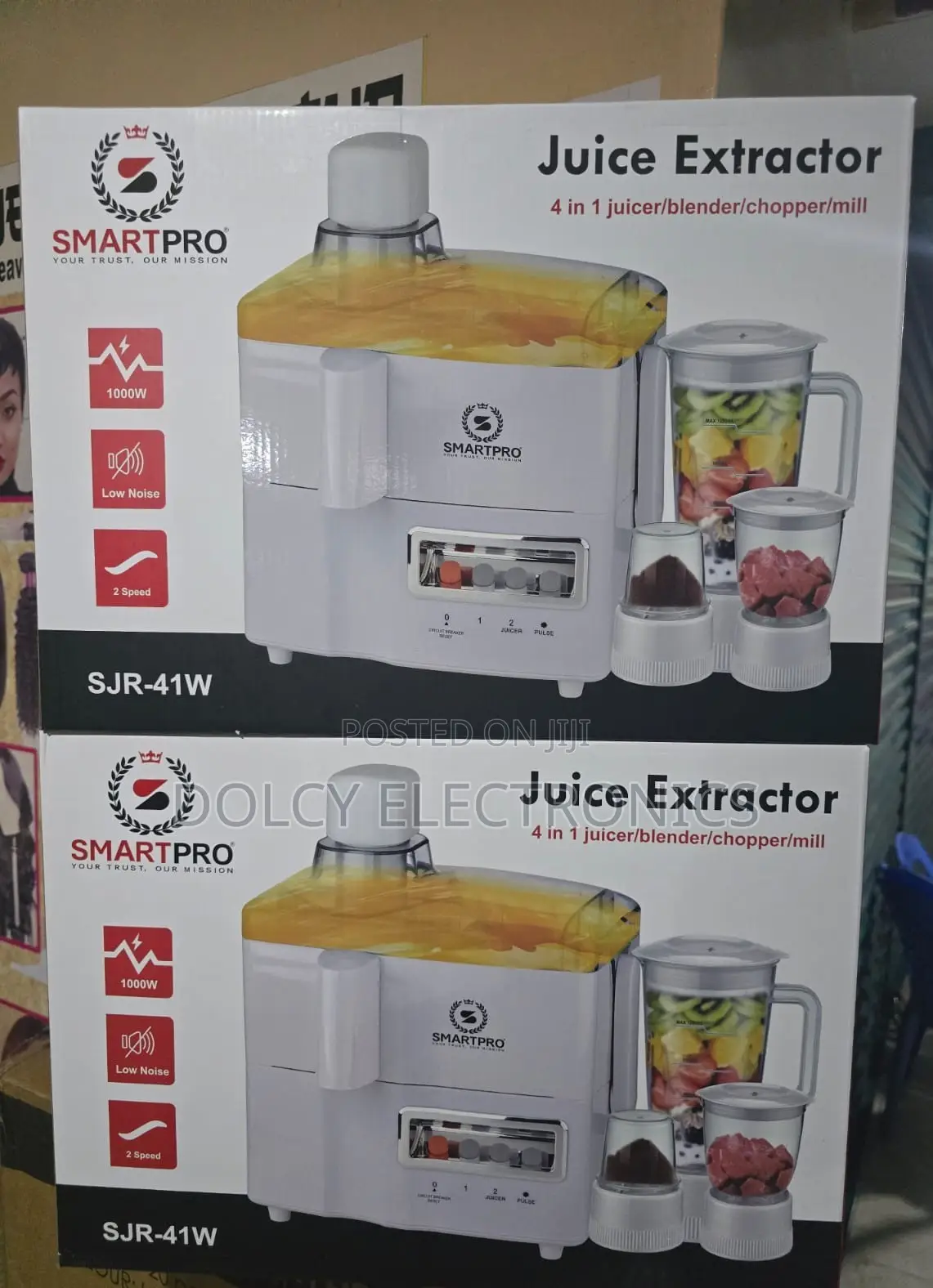 Smartpro 4-In1 Juicer -Blender-Grinderan Mill Food Processor