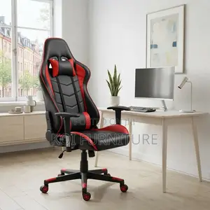 Office Chairs; Red-Black Leather Ergonomic Digital Gaming Seats