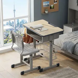 Home Desks; Kids Reclining Desk Chair Set With Book Drawer