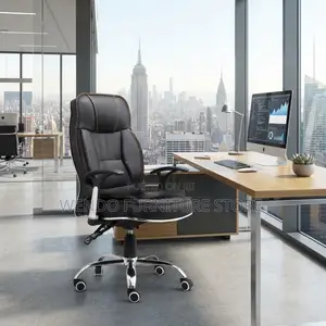 Office Chairs; Recliner Brown-Black High Back Support Chairs