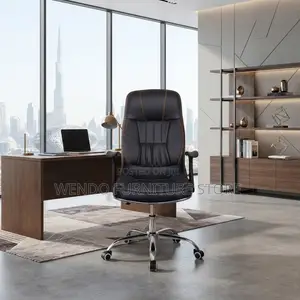 Office Chairs; Recliner Brown-Black High Back Support Chairs