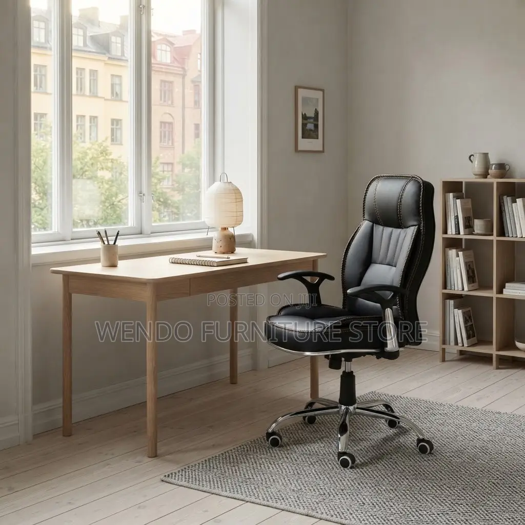 Office Chairs; Recliner Brown-Black High Back Support Chairs
