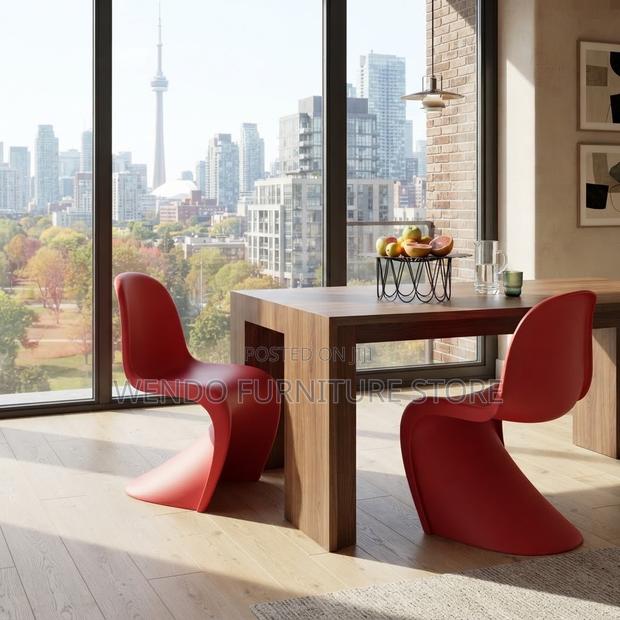 Dining Chairs; Mid Backrest Red Ergonomic Pantone Seat - main view