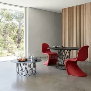 Dining Chairs; Mid Backrest Red Ergonomic Pantone Seat