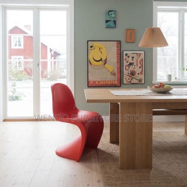 Dining Chairs; Mid Backrest Red Ergonomic Pantone Seat - thumbnail 4