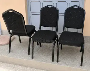 Black Padded Fabric Conference Event Chairs