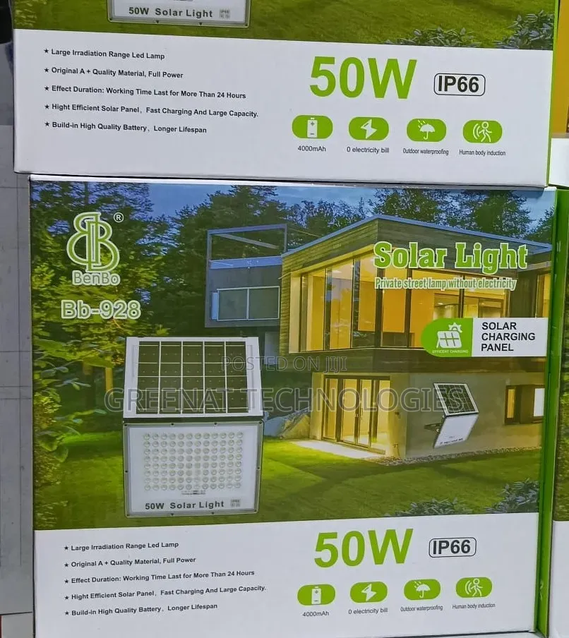 50W Solar Wall Flood Light With Motion Sensor