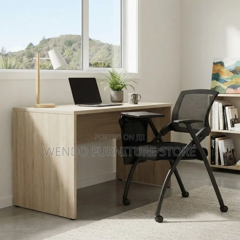 Office Chairs; Black Modern Foldable School Chairs With Wheels