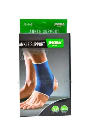 Blue and White Breathable Ankle Support Brace