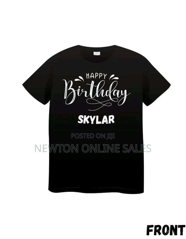 Custom Happy Birthday Skylar T-Shirt -Black- Unisex