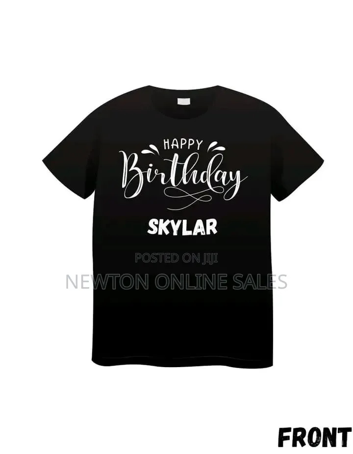 Custom Happy Birthday Skylar T-Shirt -Black- Unisex