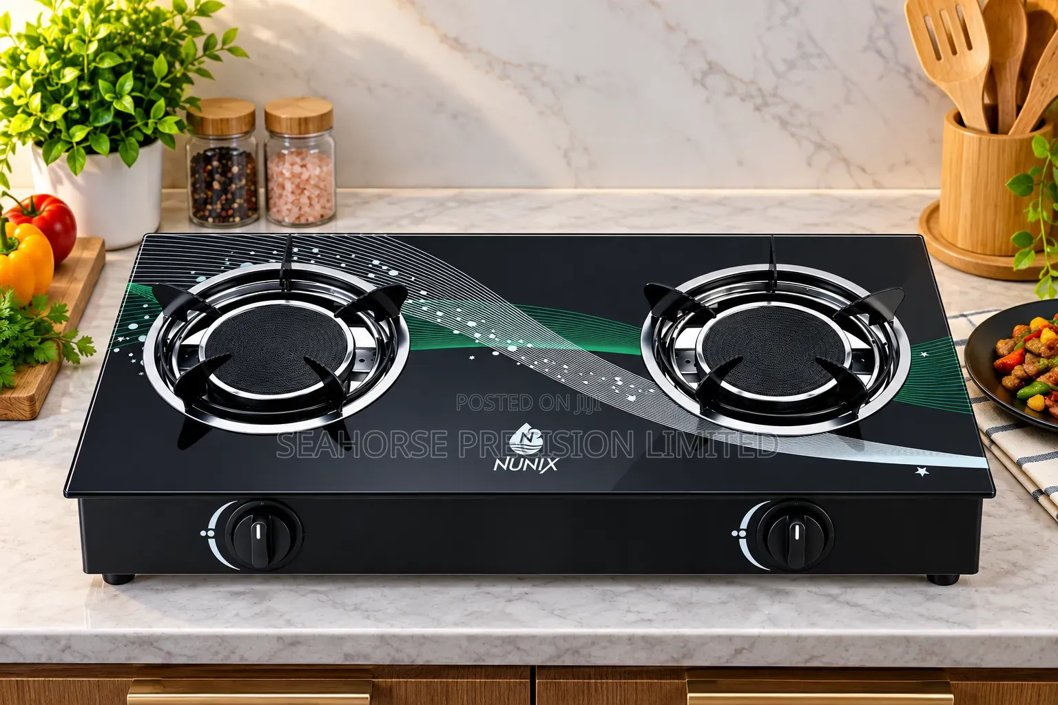 Nunix 2-Burner Infrared Gas Stove
