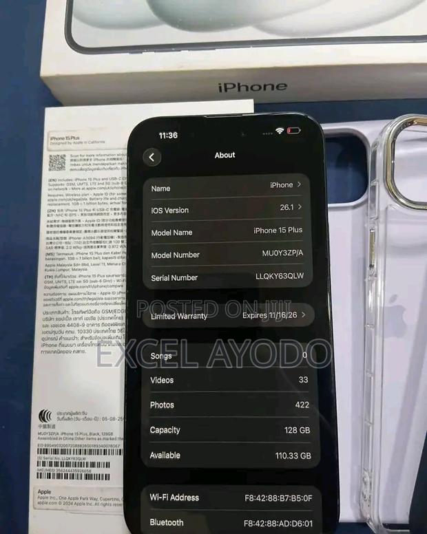 Apple iPhone 15 Plus 128 GB Black - thumbnail 2