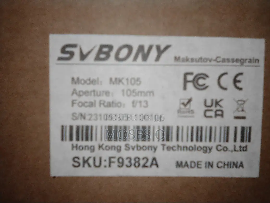 Telescope (Svbony Mk105 Ota)